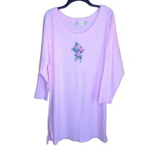 Vintage Rare Victoria's Secret Cotton Night Shirt Pajama Gown Pink P/S